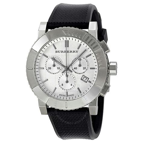 Burberry Trench Chronograph White Dial Stainless 